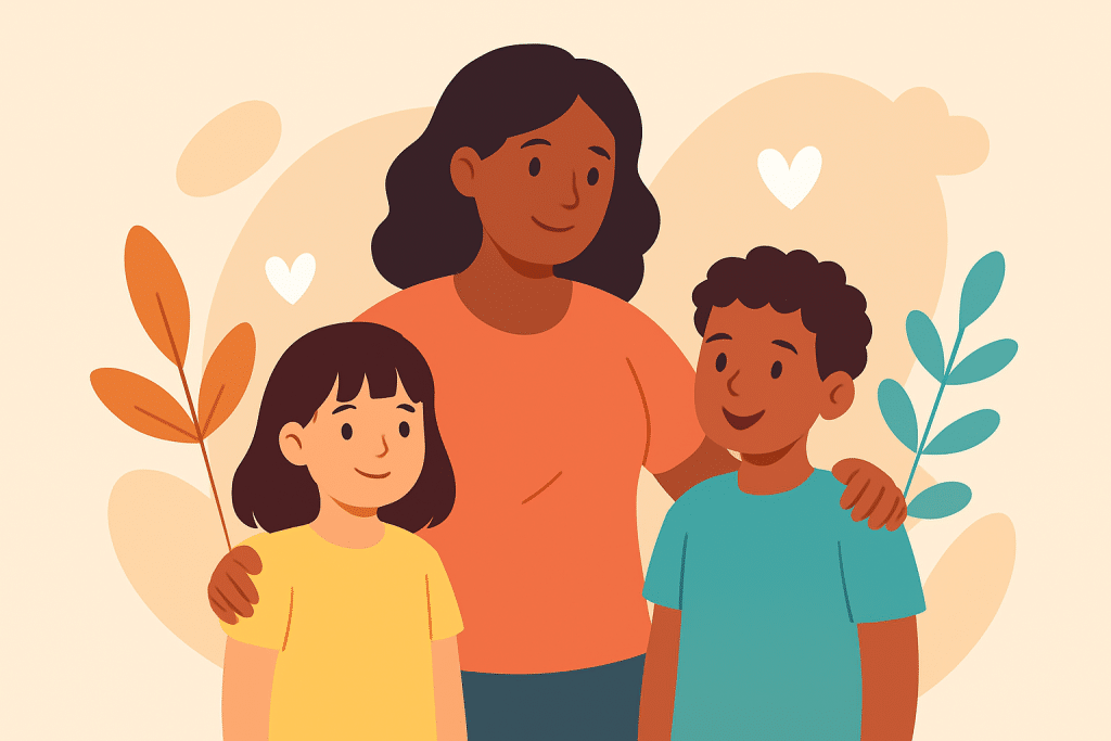 Foster carer in Norfolk helping a child